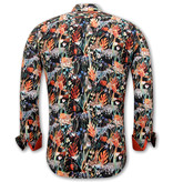 Gentile Bellini Camisa Estampado Animal Hombre - 3120 - Negro