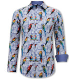 Gentile Bellini Camisa Estampado Aves - 3122 - Azul