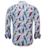 Gentile Bellini Camisa Estampado Aves - 3122 - Azul