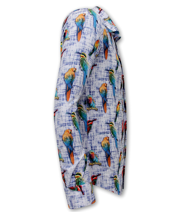 Gentile Bellini Camisa Estampado Aves - 3122 - Azul