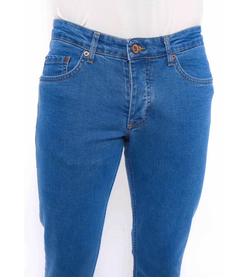 True Rise Slim Fit Stretch Vaqueros Clásicos - DC-058 - Azul