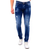 True Rise Slim Fit Stretch Pantalon Slim Hombre - DC-037 - Azul