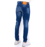 True Rise Slim Fit Stretch Pantalon Slim Hombre - DC-037 - Azul