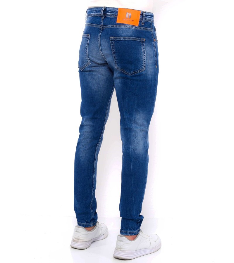 True Rise Slim Fit Stretch Pantalon Slim Hombre - DC-037 - Azul