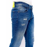 True Rise Slim Fit Pantalon Hombre Azul - DC-036