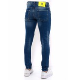 True Rise Jeans Azul Rajados Slim Fit - DC-042