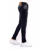 True Rise Pantalones Rotos De Hombre Slim Fit Strech - DC-051 - Negro