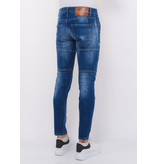 Local Fanatic Distressed Ripped Jeans Hombre Slim Fit -1082 - Azul