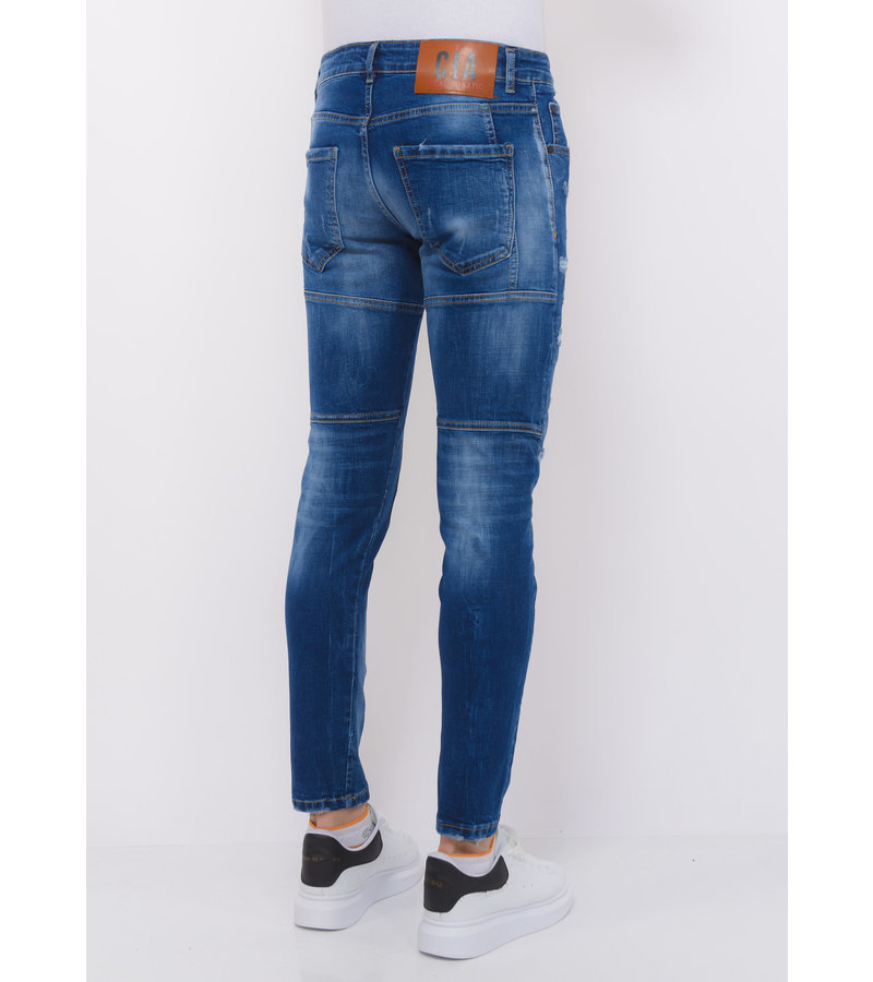 Local Fanatic Distressed Ripped Jeans Hombre Slim Fit -1082 - Azul