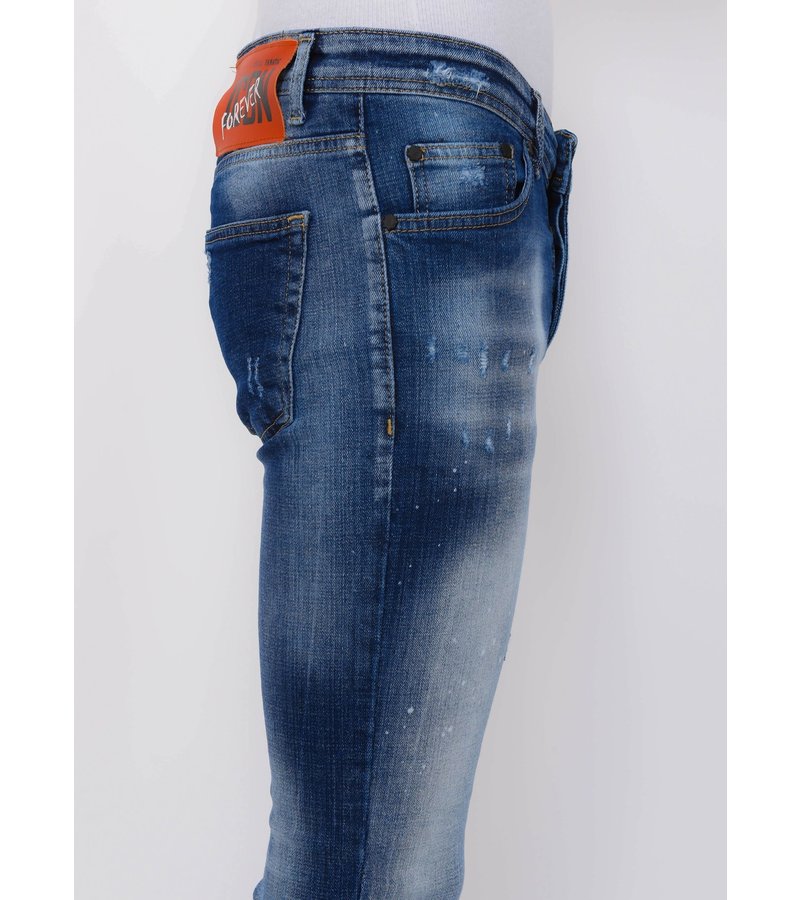Local Fanatic Stone Washed Jeans Hombre Slim Fit - 1076 - Azul