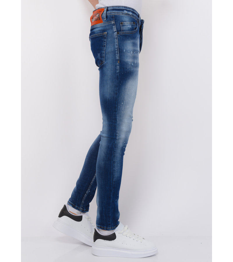 Local Fanatic Stone Washed Jeans Hombre Slim Fit - 1076 - Azul