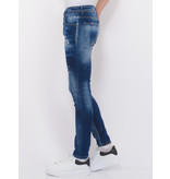 Local Fanatic Designer Jeans With Paint Splatter Hombre Slim Fit - 1072 - Azul