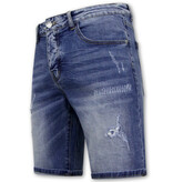 Enos Pantalones cortos elásticos Hombres - Denim Short - Azul