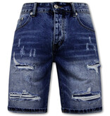 Enos Pantalones cortos Slim Fit Hombres - Denim Short - Azul