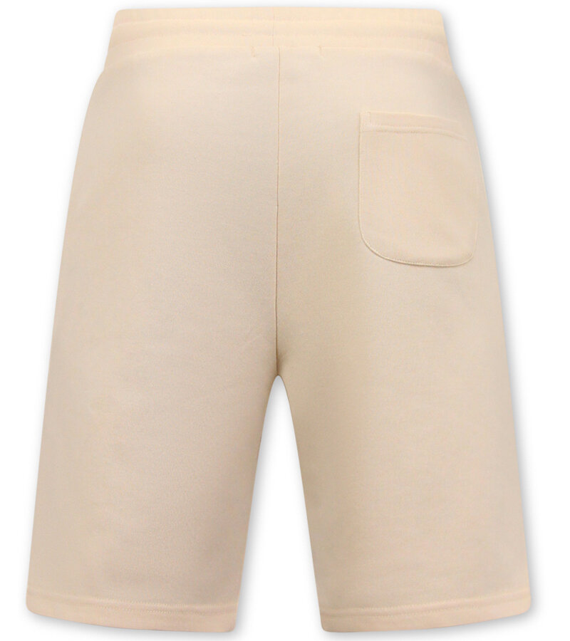 Local Fanatic Pantalón corto de tejido jogging para hombre - Beige