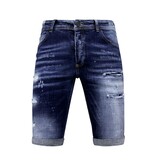 Local Fanatic Stretch Short with Paint Splash Hombres - Slim Fit -1074- Azul