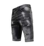 Local Fanatic Distressed Short Stonewash Hombres - Slim Fit -1087- Negro