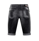 Local Fanatic Distressed Short Stonewash Hombres - Slim Fit -1087- Negro