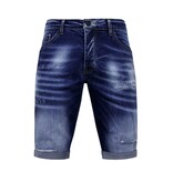 Local Fanatic Blue Ripped Shorts Hombres - Slim Fit -1081- Azul