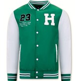 Tony Backer Chaquetas de béisbol finas para hombre Verano - Verde