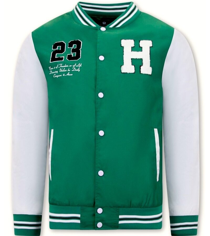 Tony Backer Chaquetas de béisbol finas para hombre Verano - Verde