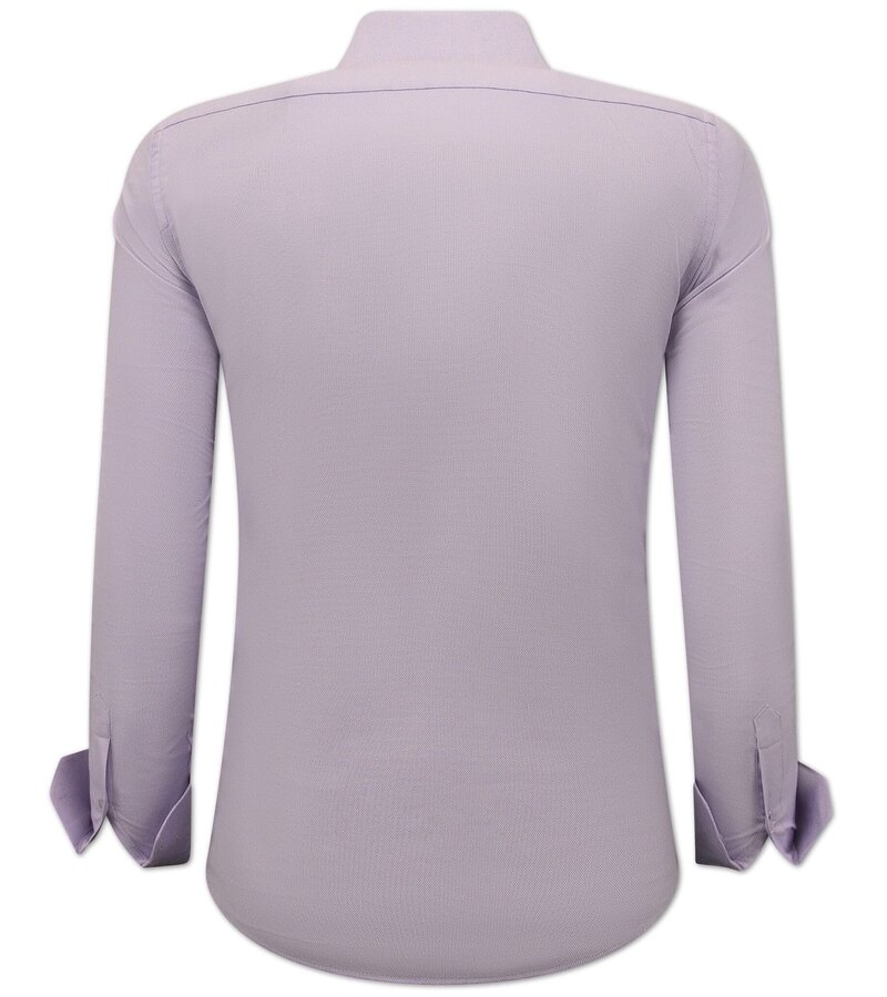 Gentile Bellini Camisa Oxford Banco a medida para hombre - 3128 - Púrpura