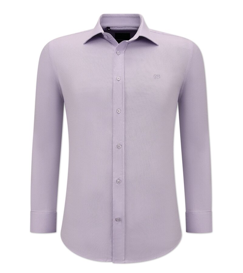 Gentile Bellini Camisa Oxford Banco a medida para hombre - 3128 - Púrpura