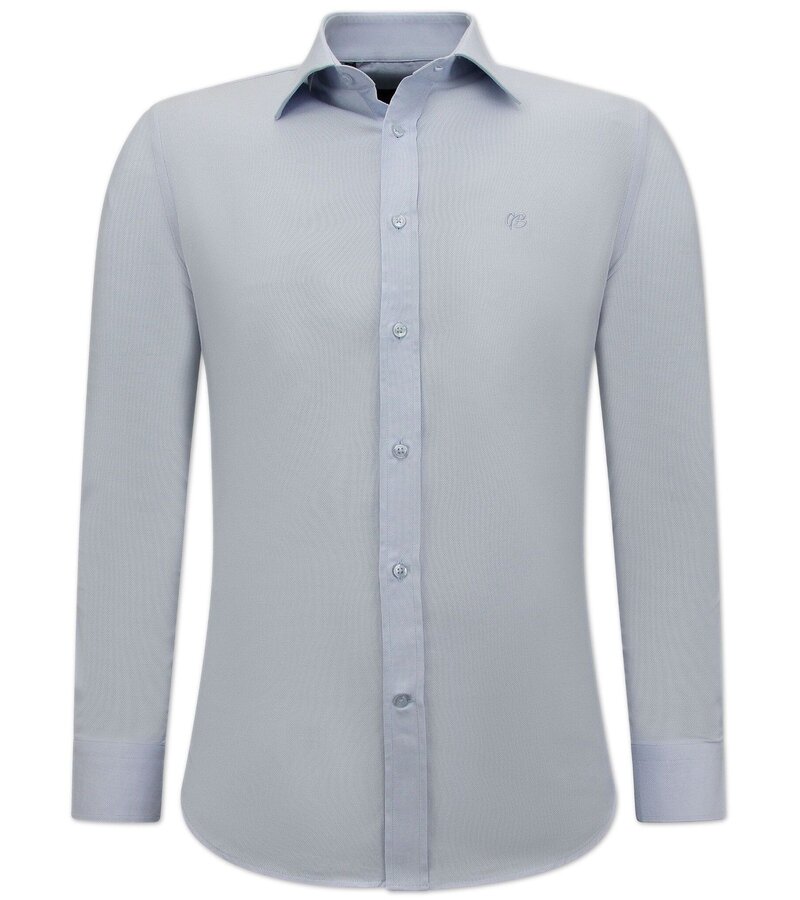 Gentile Bellini Camisas Oxford Blanco Hombre - 3130 - Azul claro