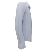 Gentile Bellini Camisas Oxford Blanco Hombre - 3130 - Azul claro