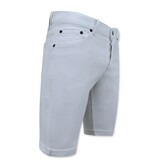 Local Fanatic Pantalones Cortos Blancos Hombre Stretch