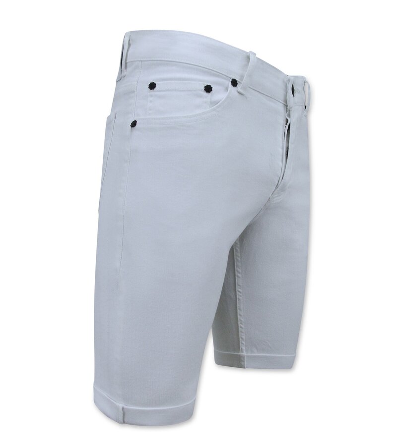 Local Fanatic Pantalones Cortos Blancos Hombre Stretch