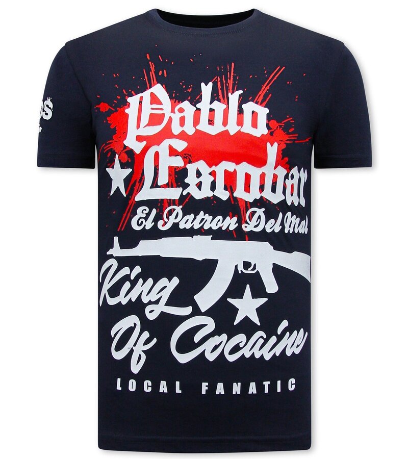 Local Fanatic Camiseta Con Estampado Pablo Escobar - Azul