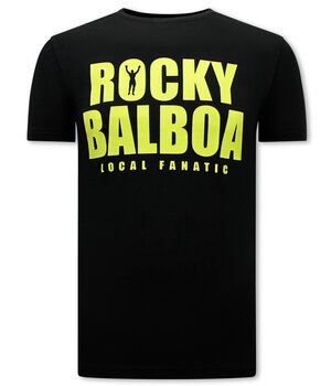 Local Fanatic Camiseta Rocky Balboa Hombre - Negro