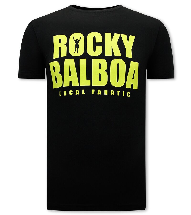 Local Fanatic Camiseta Rocky Balboa Hombre - Negro