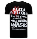 Local Fanatic Camiseta Plato Plomo Hombre - Negro
