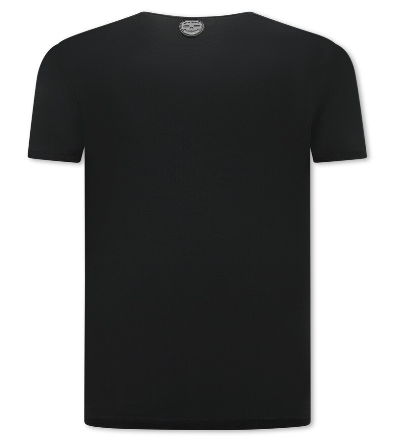 Local Fanatic Camiseta Plato Plomo Hombre - Negro