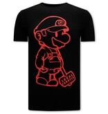 Local Fanatic Camiseta De Hombre Mario - Negra