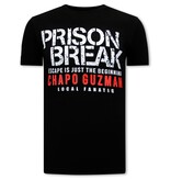 Local Fanatic Camiseta Chapo Guzman Prison Break Hombre - Negro