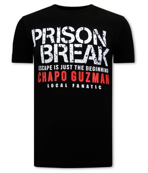 Local Fanatic Camiseta Chapo Guzman Prison Break Hombre - Negro