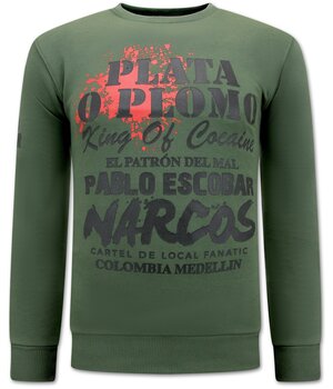 Local Fanatic Pablo Escobar El Patrón Jersey Hombre - Verde