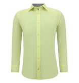 Gentile Bellini Camisa de hombre Neat Stylish - Slim Fit Blusa Stretch - Amarillo