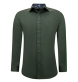 Gentile Bellini Camisas Para Hombres Slim Fit Stretch - Verde Gentile Bellini Camisas Para Hombres Slim Fit Stretch - Verde