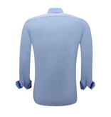 Gentile Bellini Camisas Manga Larga - Slim Fit Blusa Stretch - Azul Gentile Bellini Camisas Manga Larga - Slim Fit Blusa Stretch - Azul