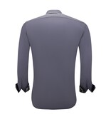 Gentile Bellini Neat Business Effe Camisas -Slim Fit Blusa Stretch - Gris