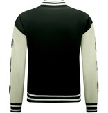 Enos Chaqueta Letterman Oversized Hombre - 8633 - Negro Enos Chaqueta Letterman Oversized Hombre - 8633 - Negro