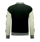 Enos Chaqueta Letterman Oversized Hombre - 8633 - Negro Enos Chaqueta Letterman Oversized Hombre - 8633 - Negro