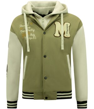 Enos Oversized Baseball Chaqueta Clásica con capucha -8632- Verde