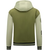 Enos Oversized Baseball Chaqueta Clásica con capucha -8632- Verde Enos Oversized Baseball Chaqueta Clásica con capucha -8632- Verde