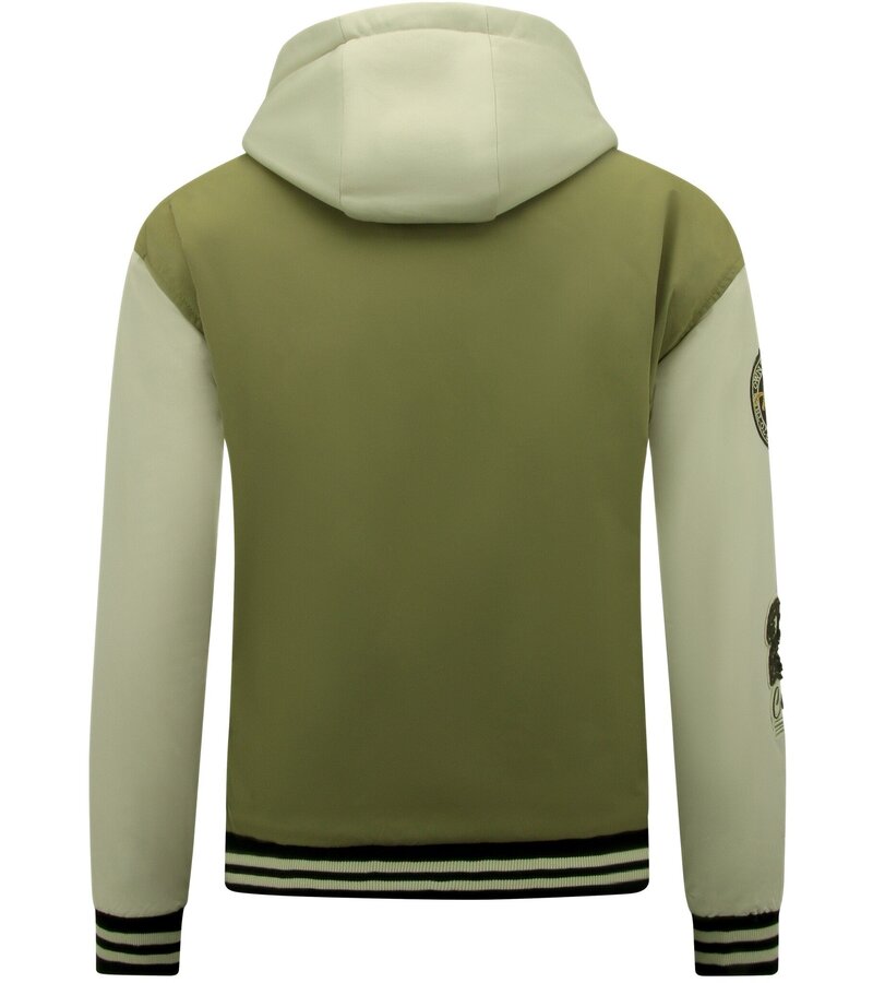 Enos Oversized Baseball Chaqueta Clásica con capucha -8632- Verde