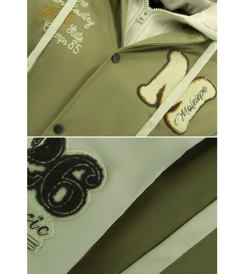 Enos Oversized Baseball Chaqueta Clásica con capucha -8632- Verde